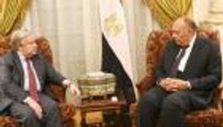 شكري يطلع جوتيريس على مقترح مصر بشأن وساطة سد النهضة 