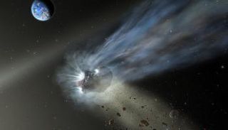 رسم تخيلي لكيفية توصيل الكربون للأرض عبر مذنب 