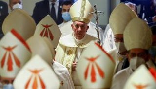 البابا فرنسيس في كنيسة مار يوسف