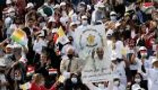 بالصور.. البابا فرنسيس في أربيل العراقية لإقامة قداس تاريخي