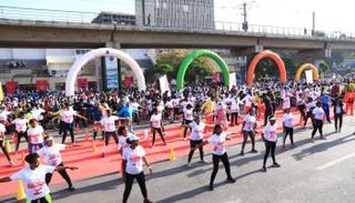 جانب من المهرجان الرياضي في إثيوبيا