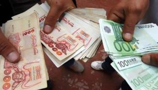 سعر اليورو مقابل الدينار الجزائري 