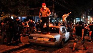 جانب من المظاهرات في باراجواي