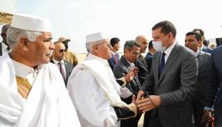 رئيس الحكومة الليبية الجديدة الدبيبة يصل سرت (المكتب الإعلامي)