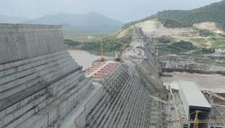 جانب من الإنشاءات في سد النهضة الإثيوبي- أرشيفية