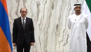 الشيخ عبدالله بن زايد آل نهيان يستقبل نظيره الأرميني 