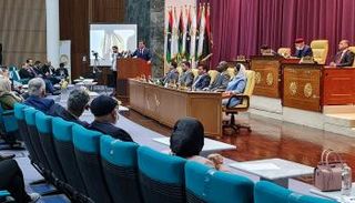 عبدالحميد الدبيبة خلال جلسة منح الثقة للحكومة