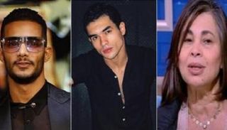 لبنى ونس وابنها عمر يوسف ومحمد رمضان