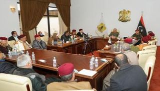 المشير حفتر وأعيان قبيلة العواقير