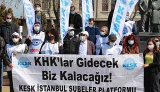 جانب من الوقفة الاحتجاجية بإسطنبول