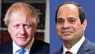 الرئيس المصري ورئيس الوزراء البريطاني