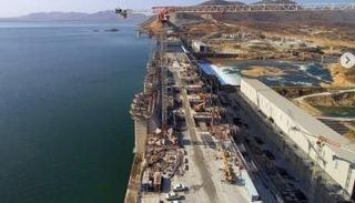 أعمال الإنشاء في سد النهضة الإثيوبي - أرشيفية