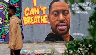 جدارية لجورج فلويد رسمت لتخليد آخر كلماته