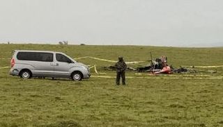 موقع تحطم المروحية