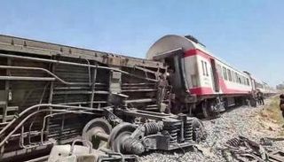تصادم قطارين في سوهاج جنوب مصر