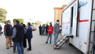 أحد المراكز المتنقلة التابعة للمركز الوطني لمكافحة الأمراض بليبيا 