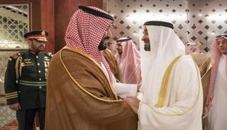 الشيخ محمد بن زايد آل نهيان والأمير محمد بن سلمان بن عبدالعزيز آل سعود