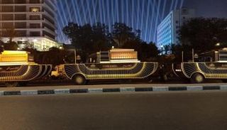 بروفة لموكب المومياوات الملكية بالقرب من ميدان التحرير