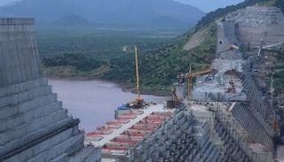 جانب من الإنشاءات في سد النهضة الإثيوبي- أرشيفية