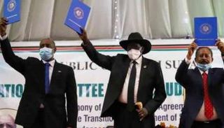 جانب من توقيع اتفاق جوبا للسلام 