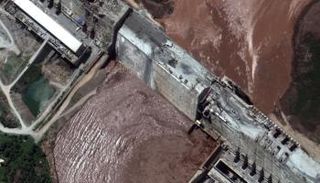 صورة من الأقمار الصناعية لسد النهصة- أرشيفية