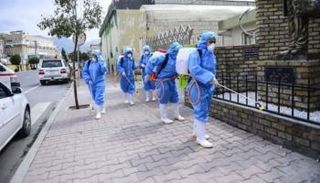 تعقيم الشوارع في العراق- أرشيفية