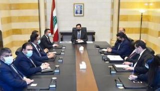 اجتماع وفد عراقي مع دياب الاسبوع الماضي.