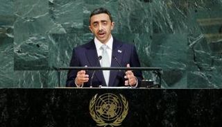 الشيخ عبد الله بن زايد آل نهيان في الأمم المتحدة - أرشيفية