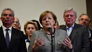 ميركل مع قادة التحالف المسيحي