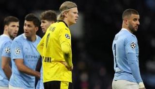 هالاند نجم دورتموند ضد مانشستر سيتي