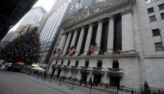 بورصة نيويورك في شارع وول ستريت