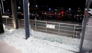 جانب من آثار الهجوم الصاروخي السابق على أربيل