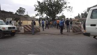 موقع الانفجار في أديس أبابا