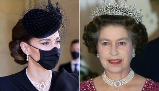 الملكة إليزابيث الثانية وكيت ميدلتون بعقد اللؤلؤ نفسه في مناسبات مختلفة