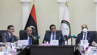 جانب من زيارة المجلس الرئاسي الليبي  في مدينة مصراتة