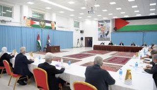 جانب من اجتماع اللجنة المركزية لحركة فتح