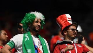 من مباراة سابقة بين منتخبي مصر والسعودية