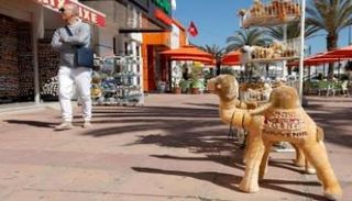  سائح في مدينة الحمامات بتونس - رويترز 