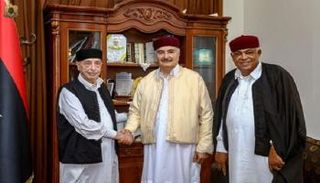 جانب من لقاء المشير خليفة حفتر وعقيلة صالح