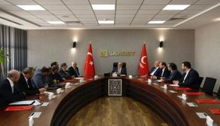 جانب من لقاء قيادات إخوانية بحزب السعادة التركي 