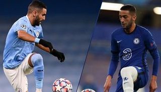 حكيم زياش نجم تشيلسي ورياض محرز نجم مانشستر سيتي