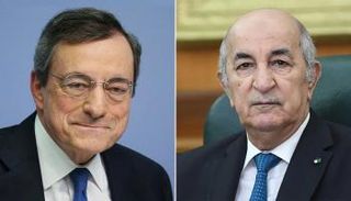 الرئيس الجزائري عبد المجيد تبون ورئيس الوزراء الإيطالي ماريو دراغي 