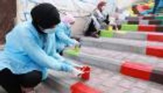 "حارتنا الملونة".. مبادرة شبابية لتجميل البلدة القديمة في غزة