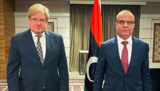 عضو المجلس الرئاسي اللافي خلال لقائه السفير الأمريكي بليبيا نورلاند