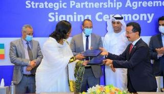 مراسم توقيع مذكرة التفاهم بين موانئ دبي وإثيوبيا