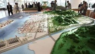 مجسم لمشروع ميناء الحمدانية في الجزائر بشراكة صينية