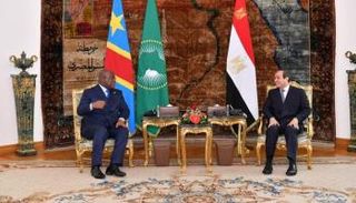 السيسي خلال لقاء الرئيس فيليكس تشيسيكيدى، رئيس جمهورية الكونغو الديمقراطية