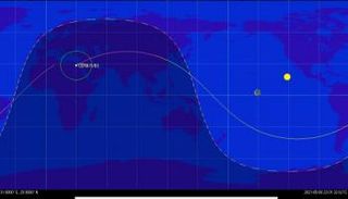 إحداثيات مرور الصاروخ فوق الصحراء الغربية