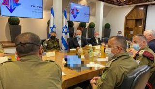 جانب من اجتماع أمني إسرائيلي بحضور نتنياهو - أرشيفية