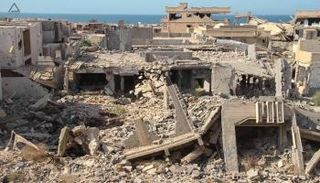 مدينة سرت مدمرة من الحرب 